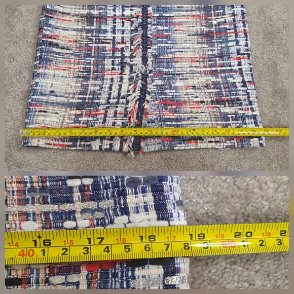 WORTH New York Women's Pencil Straight Skirt Size 6 Tweed Fringe Americana - Picture 12 of 15